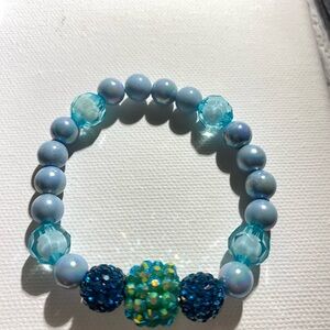 Blue and Green Beaded Kids Bracelet